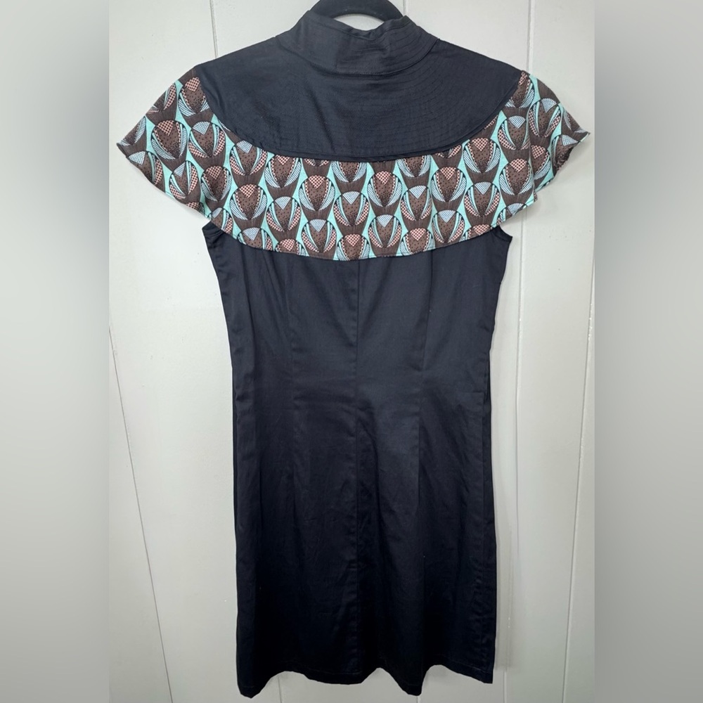 NWT Skunkfunk Y2K Adele Brown Flutter Sleeve Dres… - image 2